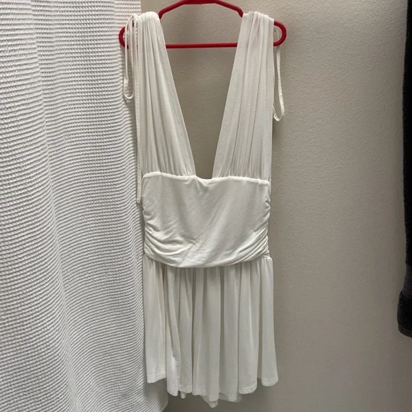 SHEIN women’s Greek goddess white stretchy tie dress. Size small/US 4. - Picture 5 of 13